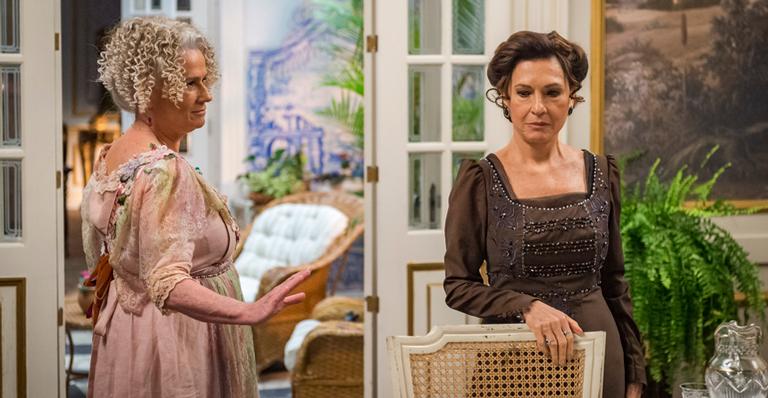 Hoje em ‘Orgulho e Paixão’: Ofélia enfrenta Lady Margareth e detona a megera