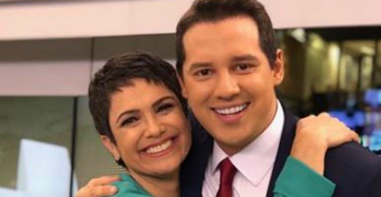 Sandra Annenberg celebra a volta do companheiro de bancada, Dony de Nuccio, após problema de saúde