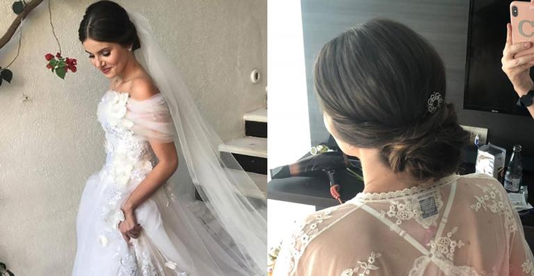 Camila Queiroz usa joia de R$ 59 mil em seu cabelo no casamento