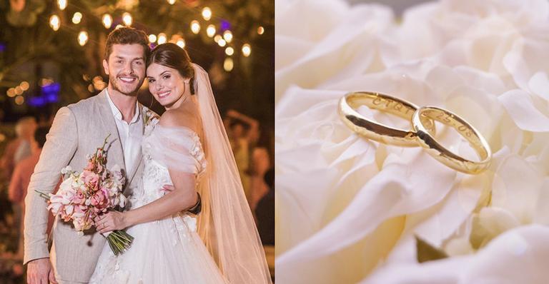 Alianças de Camila Queiroz e Klebber Toledo são em ouro 18 quilates
