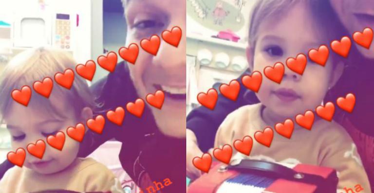 Michel Teló mostra filha seguindo seus passos como músico e se emociona : ”Minha sanfoneirinha”