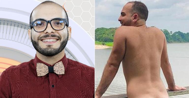 Hospedado meio da selva, ex-BBB Mahmoud posa completamente nu