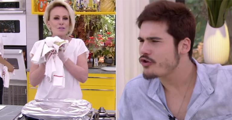 Ana Maria Braga causa saia justa com Nicolas Prattes ao pedir para ator provar receita
