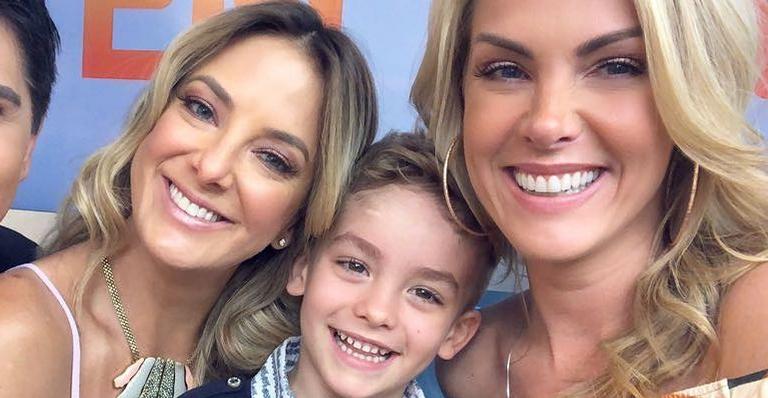Ana Hickmann leva filho para bastidores do ‘Hoje Em Dia’ e garoto se diverte