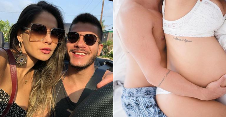 Mayra Cardi rebate crítica sobre tatuagem com o nome do marido, Arthur Aguiar