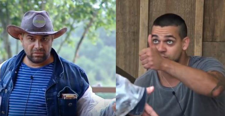 A Fazenda: Caique Aguiar se desentende com Evandro Santo e dispara: ”Ajudou todo mundo, menos eu”