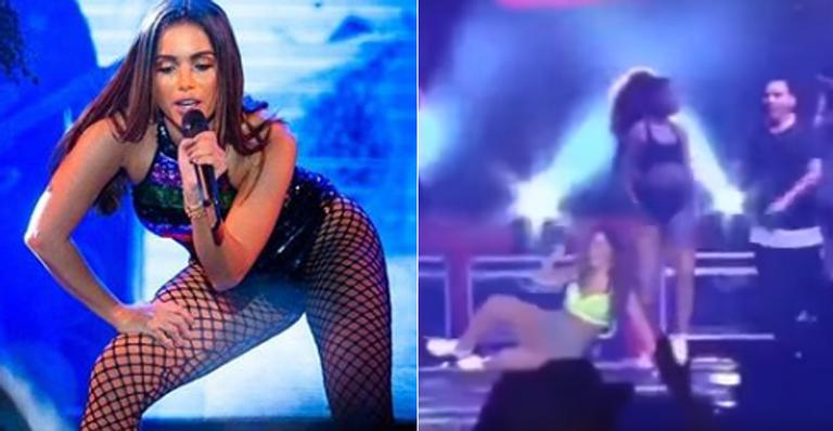Fãs se revoltam e acusam Anitta de fingir tombo durante show
