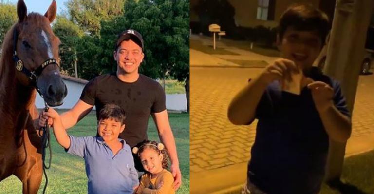 Papai coruja! Wesley Safadão monta ‘barraquinha’ com os filhos e brinca de vendedor