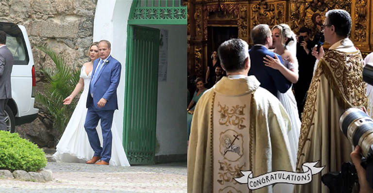 Tânia Mara e Jayme Monjardim se casam em cerimônia religiosa no centro do Rio