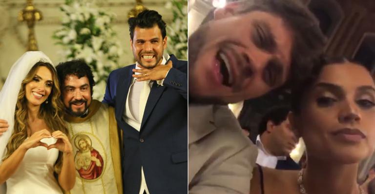 Trio de ex-BBBs causa no casamento de Nicole Bahls e Marcelo Bimbi