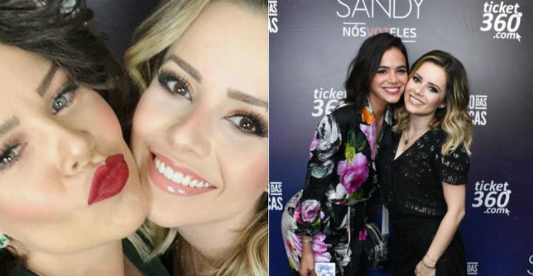 Após show em São Paulo, Sandy é paparicada por famosas e ganha chuva de elogios na web: ”Impecável”