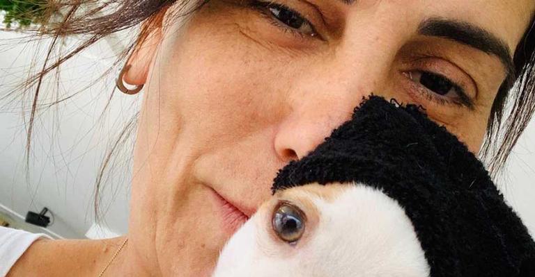 Glória Pires encanta ao compartilhar clique com cachorro de Cleo: ‘Neném’