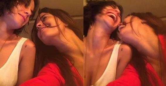 Emanuelle Araújo compartilha clique com Andréia Horta e fãs shippam