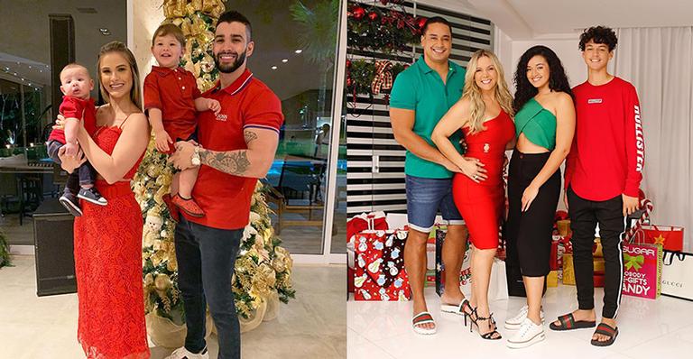 Famosos usam looks combinando na ceia natalina