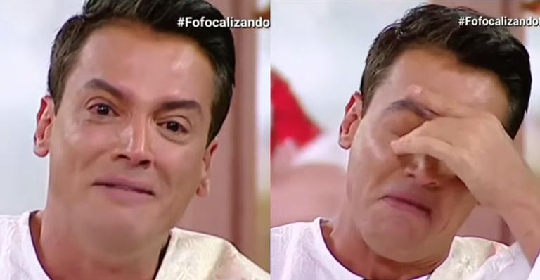 Leo Dias desabafa sobre tratamento contra vício e vai às lágrimas no especial de Natal do ‘Fofocalizando’
