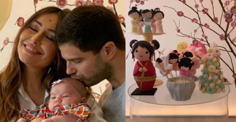 Sabrina Sato e Duda Nagle comemoram primeiro mês de Zoe com festa nipônica: “Parabéns, Filha!”
