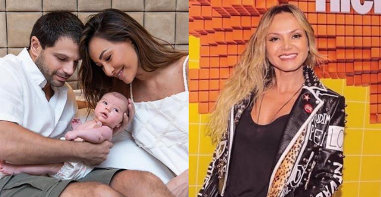 Em clique nua e com Zoe no colo, Sabrina Sato ganha mensagem especial de Eliana