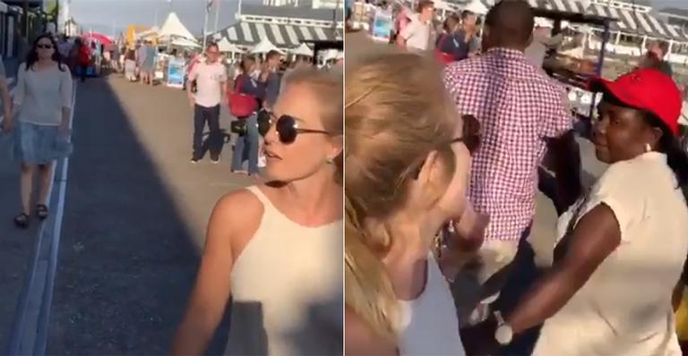 Angélica esbarra de propósito em pedestre para recriar cena de filme