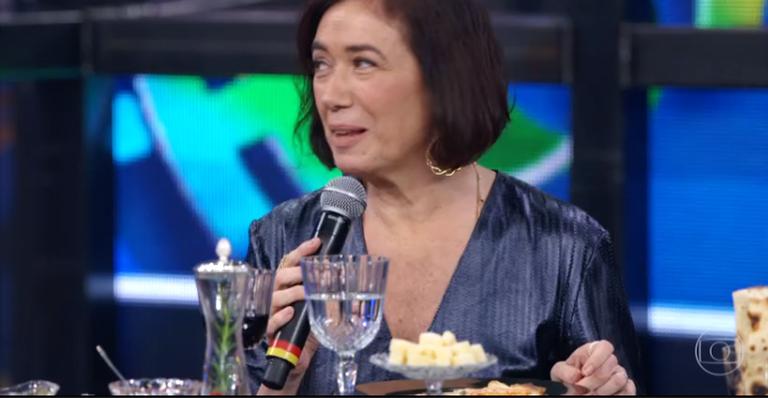 Lília Cabral mostra sinceridade e reclama da pizza do Faustão