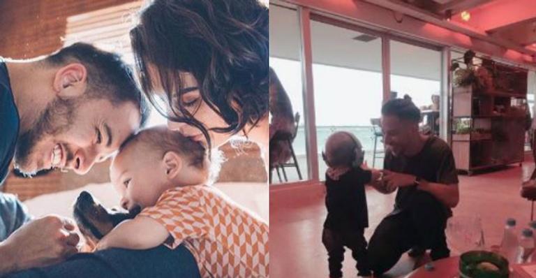 Junior Lima derrete fãs ao receber visita especial do filho, Otto, em seu show: ”Quanta fofura”