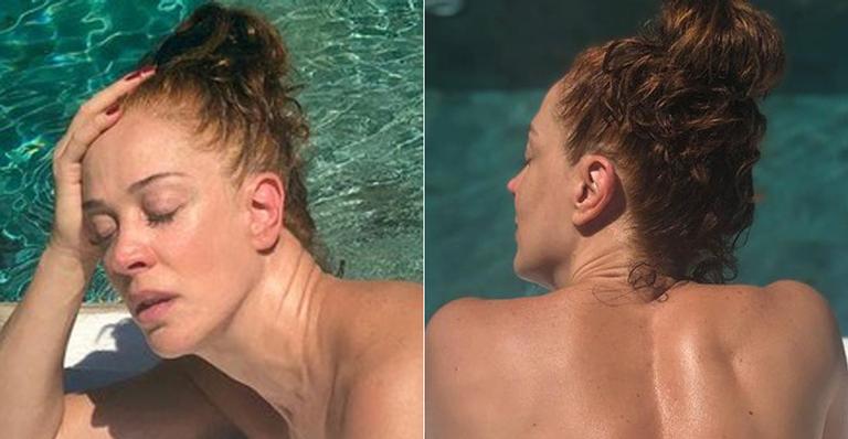 Claudia Raia surge com bumbum sem nenhuma marquinha aos 52 anos
