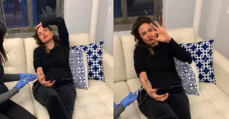 Luciana Gimenez passa mal nos EUA e não perde a piada