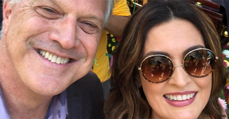 Pedro Bial e Fátima Bernardes gravam funeral divertido na Globo