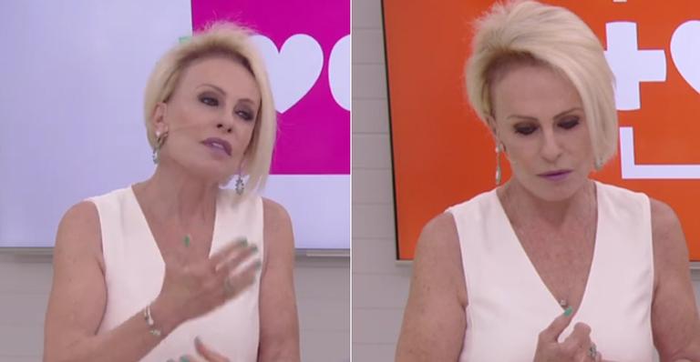 Ana Maria Braga não consegue conter a emoção ao conduzir entrevista ao vivo no ‘Mais Você’