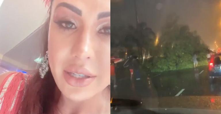 Gracyanne Barbosa enfrenta falta de energia e árvore caída mas não chega a compromisso: ‘Dor no coração’