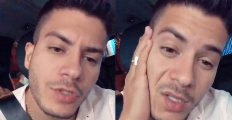 Após ter a casa inundada, Arthur Aguiar se preocupa com estragos