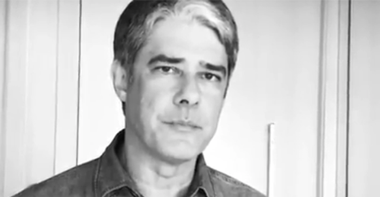 Longe do Jornal Nacional, William Bonner se despede de Ricardo Boechat