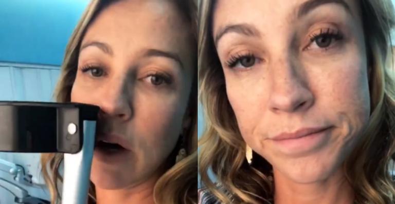 Luana Piovani surge de muleta e fala de lesão que sofreu na ‘Dança dos Famosos’: ”Saiu caro”