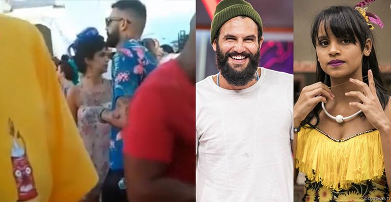 Ex-BBB Wagner Santiago é flagrado conversando com outra e se irrita: ”Eu amo minha namorada”