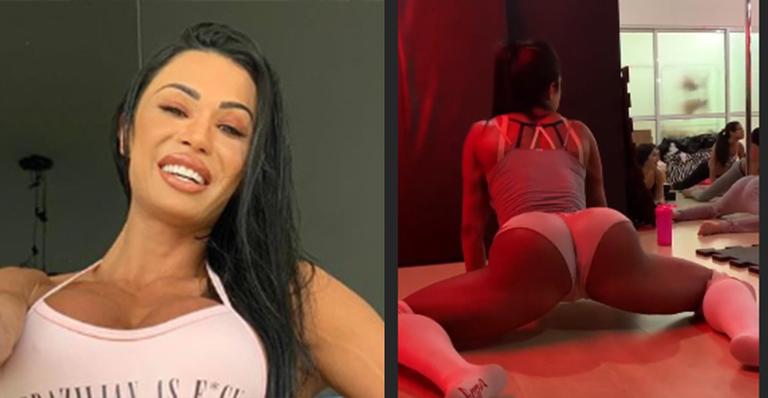 Gracyanne Barbosa mostra movimentos do bumbum durante aula e deixa fãs em choque