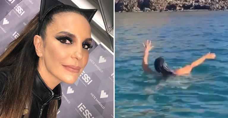 Em clima de Carnaval, Ivete Sangalo faz a festa em praia de Salvador: ”Mainha tá como?”