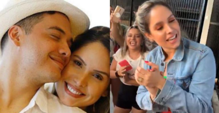 Thyane Dantas ganha presente surpresa dos fãs do marido, Wesley Safadão, no aeroporto