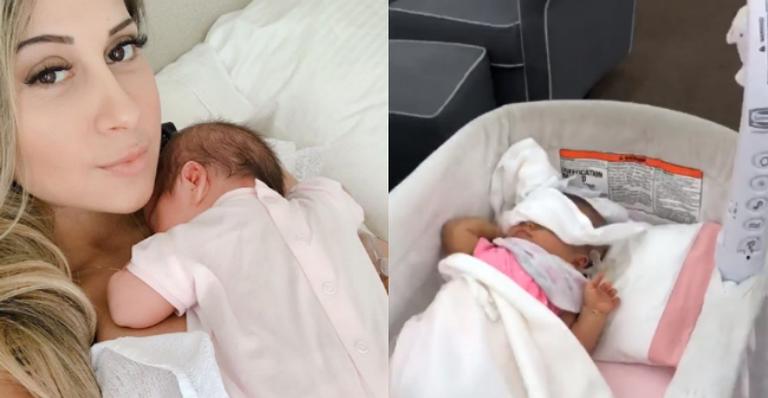 Mayra Cardi causa e usa berço de loja para fazer a filha dormir: ”Uma beleza”