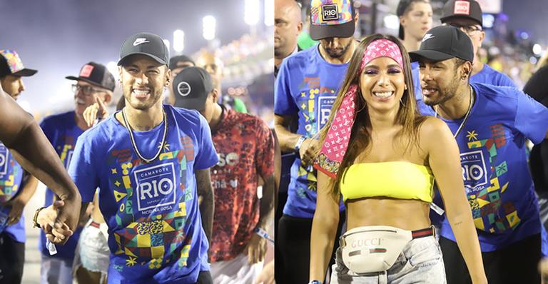 Com Anitta, Neymar Jr curte a folia em camarote no Rio de Janeiro