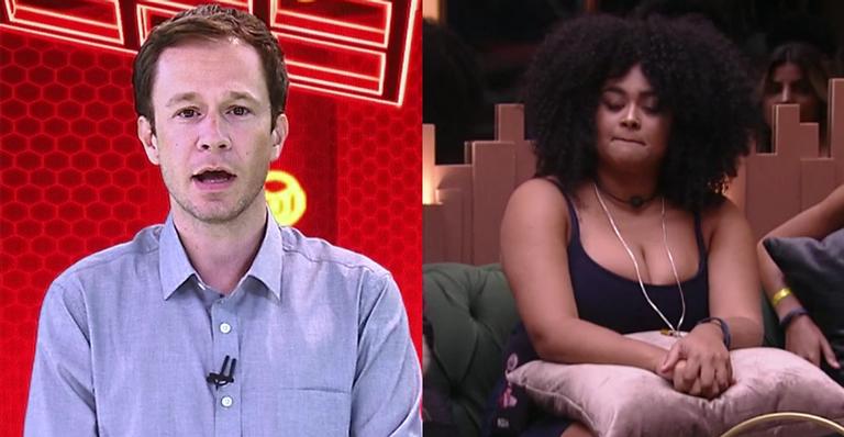 BBB19: Na formação do paredão, Tiago Leifert pressiona Rízia e clima pesa