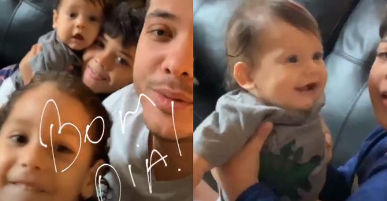 De férias nos EUA, Wesley Safadão mostra carinho entre os filhos e derrete seguidores