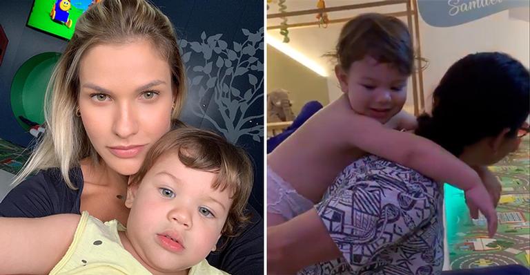 Em vídeo, Andressa Suita flagra cena fofa do filho Gabriel com a avó: ”Ele ama”