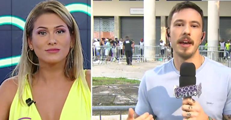 Repórter do ‘Fofocalizando’ é pressionado ao vivo pelos colegas e gera momento hilário