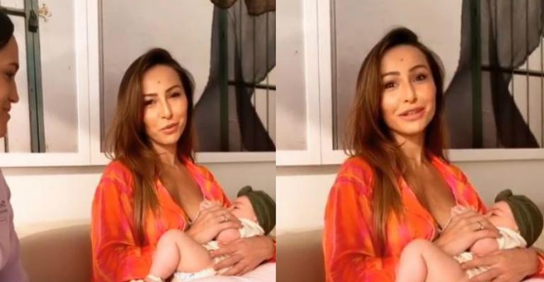 Sabrina Sato se impressiona com a reação da pequena Zoe após tomar vacina