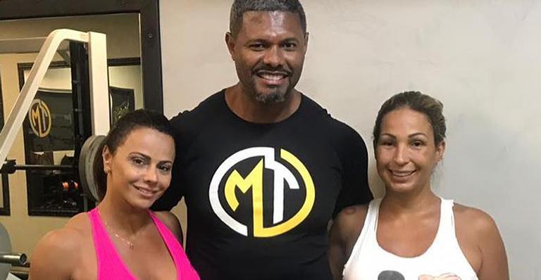 Amigas, Viviane Araújo e Valesca Popozuda encaram dia de malhação juntas