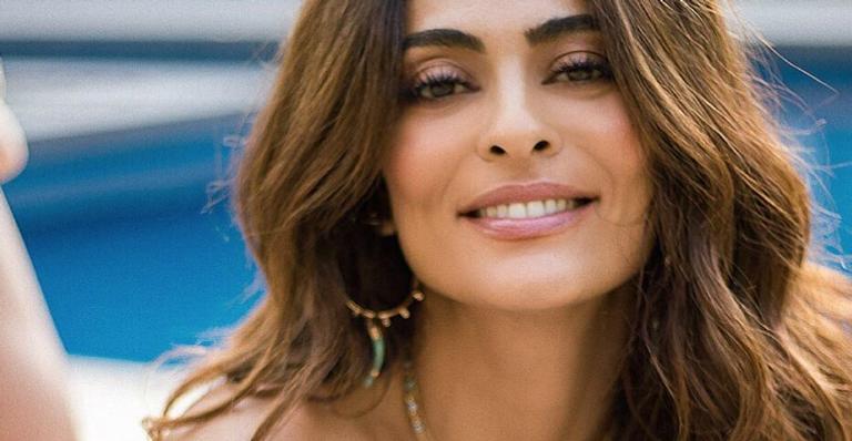 Aos 40, Juliana Paes surge deslumbrante de biquíni e recebe elogios