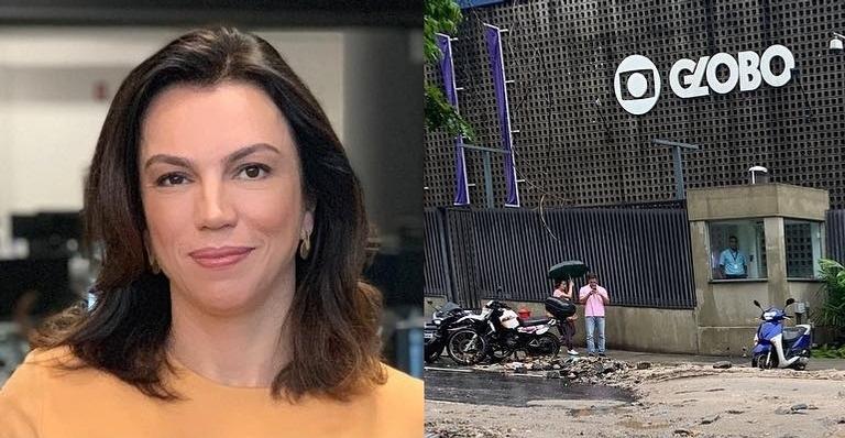 Ana Paula Araújo mostra frente da Rede Globo destruída após temporal: ”Parece bombardeio”