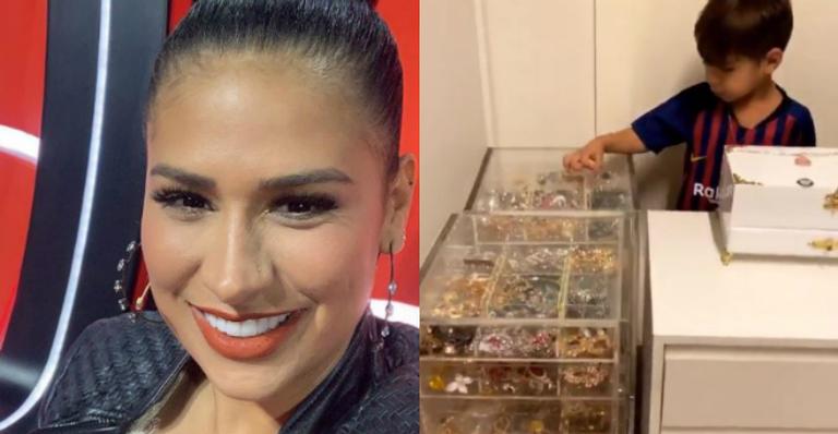 Simone mostra filho brincando em seu quarto e seguidores ficam boquiabertos com suas jóias