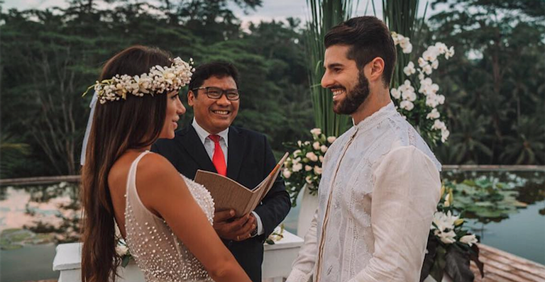 Alok renova os votos de casamento na Indonésia