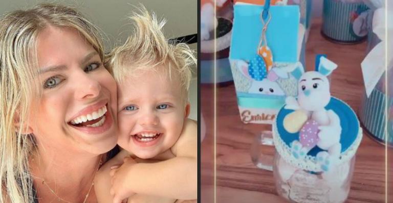 Coelhos gigantes, DJ, e muito chocolate: Karina Bachi faz mega festa de páscoa para o filho, Enrico