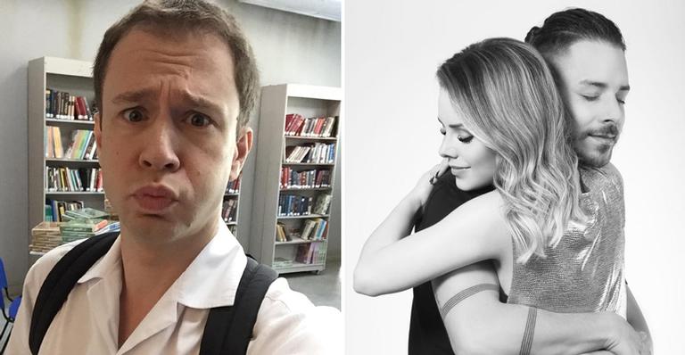 Tiago Leifert posa com marido de Sandy e ”oferece” ingressos para show
